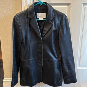Women’s Nine West Black Leather Jacket
